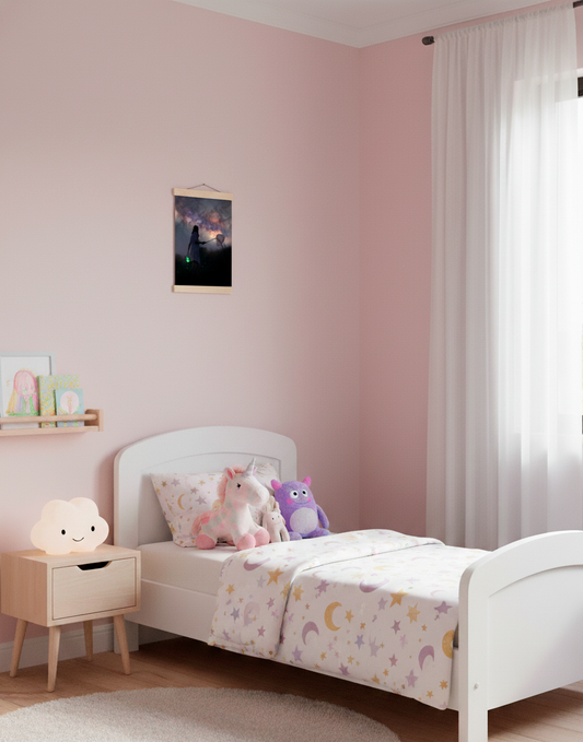 Póster "Fireflies" 21x29.7 cm con bastidor de madera