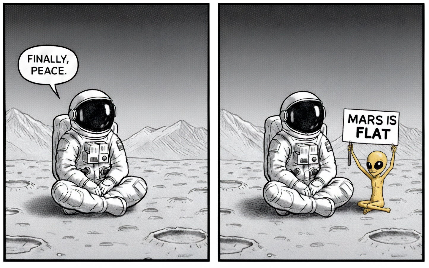 Camiseta para hombre Mars is flat