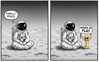 Camiseta para hombre Mars is flat