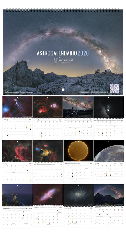 AstroCalendario planificador 2026 CayeWildVisuals ESPAÑOL